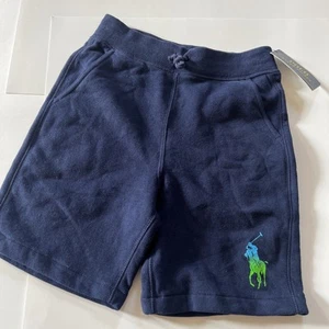 Polo Ralph Lauren Boys Fleece Pull-On Shorts Navy Sz S (8) New $50 - Picture 1 of 4