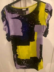 Stunning DKNY Colour Block Tunic Top - Size XL - Picture 1 of 3