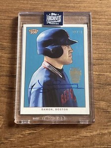 2020 Topps Archives- Johnny Damon Auto /14 Boston Red Sox Legend Rare