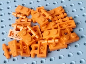 Lego Plate with Handle (stud-aligned bridges) 1x2 [2540] Orange x16 - Imagen 1 de 3