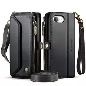 CaseMe For iPhone 16E Luxury Multifunctional Crossbody Wallet Case Skins Cover - Picture 1 of 23