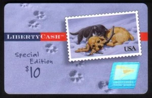$10. Sello postal gato/perro edición especial #017002 exp. Tarjeta inteligente USADA 31/12/00 - Imagen 1 de 2