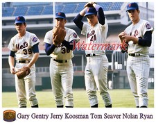 MLB New York Mets Pitchers Gentry Koosman Seaver Ryan Color 8 X 10  Photo Pic