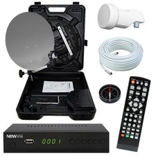 HDTV Camping Mobile SAT Anlage ✔ HD Receiver 12V & 230 ✔ Kabel ✔ LNB ✔ Koffer ✔ 