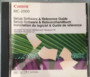 Canon BJC-2000 Setup Software & Reference Guide (1998) Windows 3.1, 95 & 98  - Picture 1 of 9