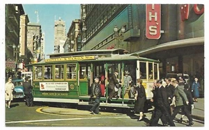 Teleférico postal de San Francisco California en tocadiscos cromado sin usar - Imagen 1 de 2