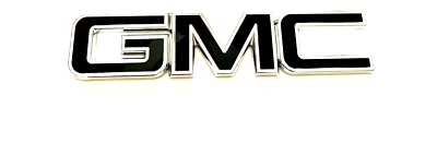Emblema de puerta trasera GM cromo negro para GMC Sierra 1500 2500HD 3500HD 2015-2019 Foto 1 de 2