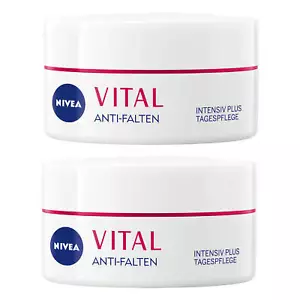 NIVEA Tagespflege VITAL Anti-Falten Intensiv Plus LSF 15 Bio Arganöl 2 x 50 ml - Bild 1 von 9