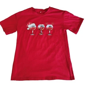 Damen T-Shirt Weihnachten Weingläser Größe S - Bild 1 von 4