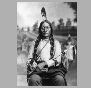 FOTO de toro sentado jefe 1881 retrato indio Lakota, batalla de Little Bighorn - Imagen 1 de 2