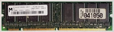 Micron 128MB SDRAM MT16LSDT1664AG-10EC7 PC100-222-620 CL2, Refurb - Image 1 of 2