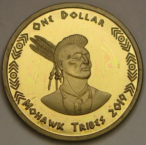 USA 1 Dollar 2019 Proof - Brass - Mohawk Tribes / Jamul Sovereign Nation - 2417* - Picture 1 of 2