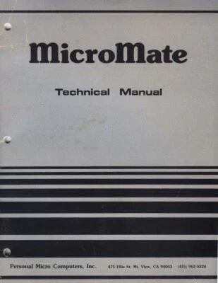 MicroMate PMC-101 Technical Manual PDF Copy 4G USB Stick - Photo 1/4