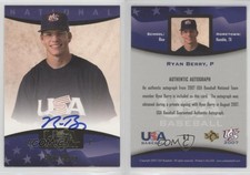 2008 Upper Deck 2007 USA Baseball National Teams On-Card Signatures Ryan Berry