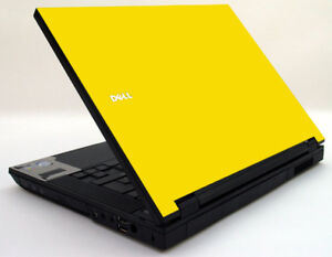 YELLOW Vinyl Lid Skin Cover Decal fits Dell Latitude E5500 Laptop