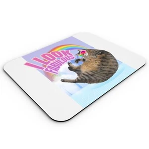 Tapis de Souris Look Fabulous Chat Collage Art Retro Illustration Parodie Animal - Photo 1/2