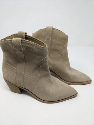 Dolce Vita Botas de Gamuza al Tobillo Beige Occidental Botines de Cuña Sin Cordones Talla 7.5 NUEVO Foto 1 de 4