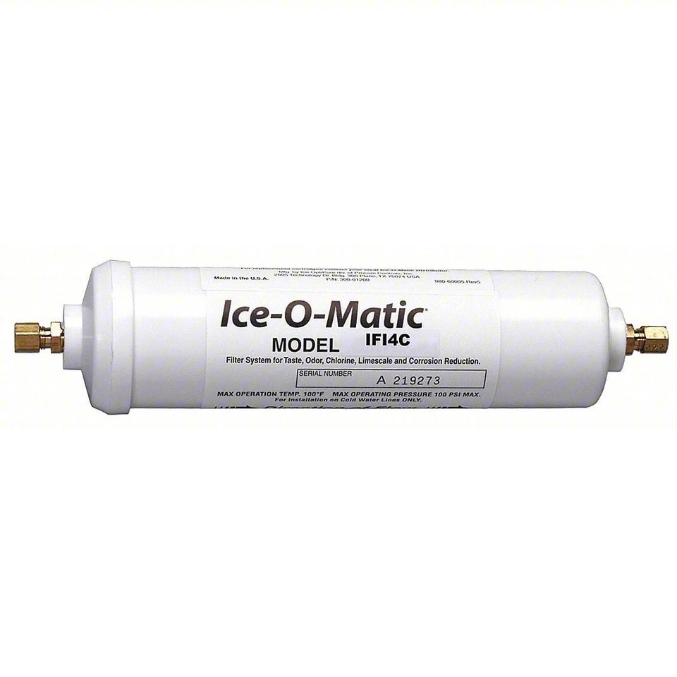 ICE-O-MATIC IFI4C Inline Water Filter,0.5 gpm,4" H,100 psi