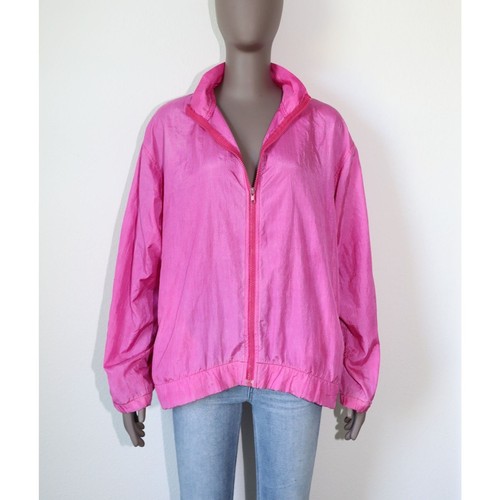 VETEMENTS Giacca a vento sportiva vintage anni 80 rosa caldo atletica casual taglia media
