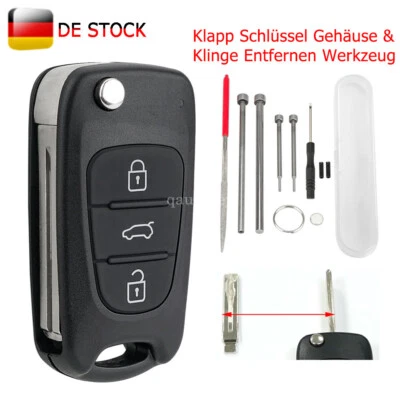 Auto Klapp Schlüssel Ersatz Gehäuse Für Hyundai Kia I20 I30 IX35 IX20 3 Tasten