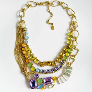 19" Zara Boho Layer Collar Statement Necklace Retro Women Party Vacation Jewelry - Picture 1 of 5
