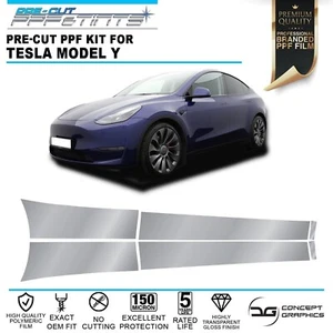 Untere Türschweller Steinspäneschutz PPF Lackschutz für Tesla Modell Y 2020+ - Bild 1 von 3