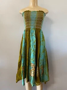 VESTIDO RAYÓN ASIMÉTRICO SIN TIRANTES TALLA LIBRE NF - Imagen 1 de 7