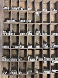 Lot 340+ Letterpress Type Metal Printing Block Antique 3/8” Alphabet & Numbers - Picture 1 of 17