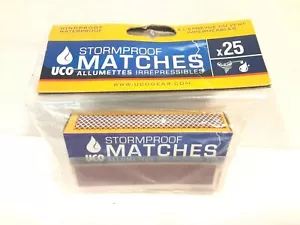 UCO Stormproof Matches 25 Pieces Water + Windproof New - Picture 1 of 5