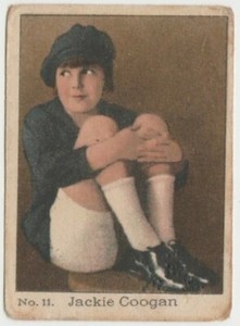 Jackie Coogan 1920s La Mascota Tobacco Card #11 - Film Star - Back Damage