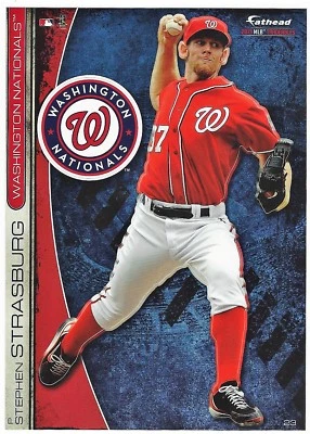 STEPHEN STRASBURG WASHINGTON  NATIONALS FATHEAD TRADEABLES LOGO STICKER 2013 #23 - Image 1 of 3