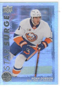 2023-24  UPPER DECK UD STAR SURGE # SS-6 NOAH DOBSON NEW YORK ISLANDERS