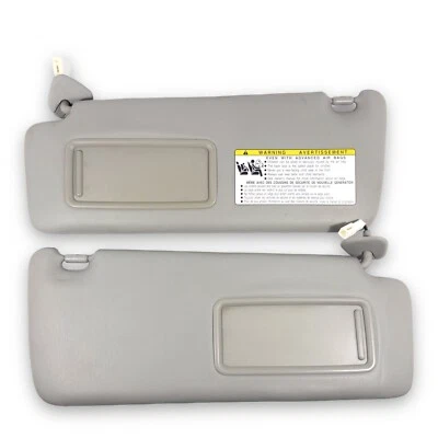 Par de quebra-sol lateral cinza 2001-2007 Toyota Highlander motorista e passageiro - Imagem 1 de 4