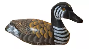 Vtg Hand Carved Painted Duck Wooden Decoy Peoples Republic of China Mallard - Picture 1 of 11