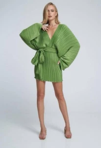 LIDEE L’idee Gallerie Mini Dress Fern Green Size 10 fits 8 - 12 - Picture 1 of 9