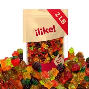 3D Gummy Candy Mix - Dinosaurs, Bears, Assorted Fruits - 2-Pound Bag - Picture 1 of 6