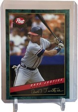 1994 Post Atlanta Braves Baseball Card #6 Dave Justice W/Top Loader