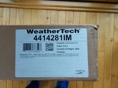 WeatherTech FloorLiner 惠普适用于 2019 - 2024 道奇 Ram 卡车 1500 - 第一排,黑色 — 第 1/2 张图片