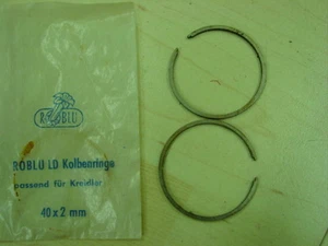 Juego de anillos de pistón 40 x 2 mm forma B adecuado para tiza; NUEVO antiguo inventario ROBLU - Imagen 1 de 2