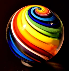 EDDIE SEESE GLASMARMOR / 1,523" - KRÄFTIGER RAINBOW DT - SAPHIR, ROYAL, DARK CHERRY + - Bild 1 von 9