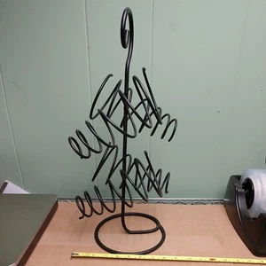 Wrought Iron Wine Rack Free Standing Holds 4 Bottles - Picture 1 of 5
