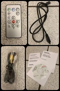 Toshiba Camileo H39 Videokamera USB Kabel Fernbedienung Bedienungsanleitung Buch CD Camcorder - Bild 1 von 12