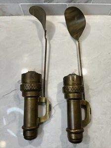 Adams & Westlake Chicago Antique Brass Railroad Car Lamps / Lights - Set Of 2 - Picture 1 of 18