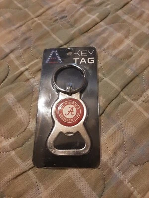 ALABAMA CRIMSON TIDE Metal  Key Chain Keychain Keyring / Bottle opener  - Image 1 of 4