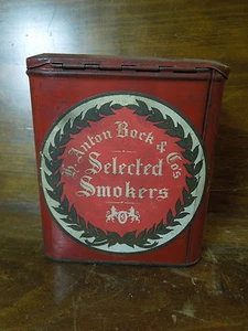 Vintage H. Anton Bock & Co Selected Smokers Metal Tin - Picture 1 of 12