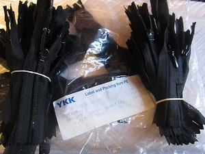 (0,56 € / Stück) 50 x Verdeckte Reißverschlüsse von YKK Schwarz 8 cm (50VERS8cm) - Picture 1 of 1