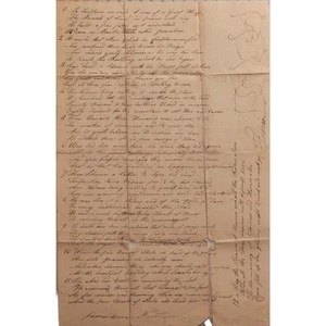 1780er Freimaurer Handschrift Gedicht auf GR Wasserzeichen Papier signiert James Gere - Bild 1 von 10