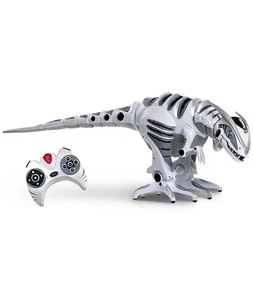 Dinosaurs Robots Roboraptor Action Figure Toy – Silver Gray with Remote Control - Picture 1 of 3