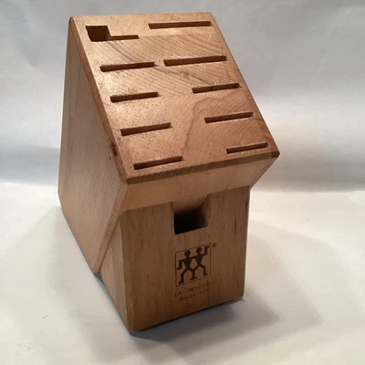 J.A. "Bloque de cuchillos Henckels - 10 ranuras + tijeras madera clara 9""" Foto 1 de 4