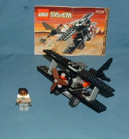 ADVENTURERS: BI-WING BARON PLANE SET 5928 - LEGO - 1998 - USED